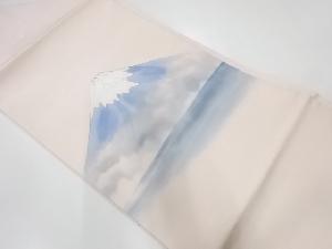 リサイクル　手描き富士模様名古屋帯